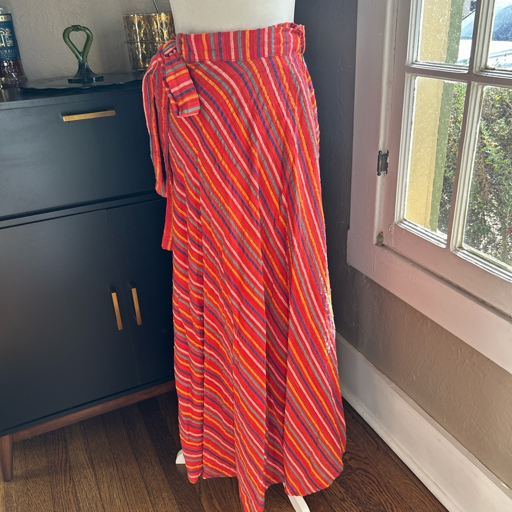 Vintage Striped Maxi Skirt